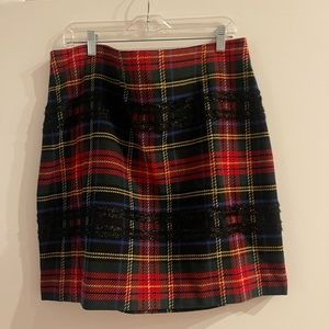 NWT jcrew tartan plaid wool skirt size 16